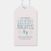Étiquettes-cadeau Plus de nuits silencieuses Grossesse de Noël (Dos)