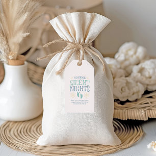 Étiquettes-cadeau Plus de nuits silencieuses Grossesse de Noël