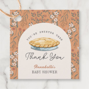 Étiquettes Cadeau Plus doux que le Merci de Baby shower floral à tar