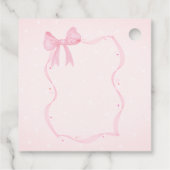 Étiquettes Cadeau Poignée à la main Bow Elegant Frame Dots (Dos)