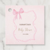 Étiquettes Cadeau Poignée à la main Bow Elegant Frame Dots (Devant)