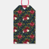 Étiquettes-cadeau Poinsettias Peint | Vacances (Dos)