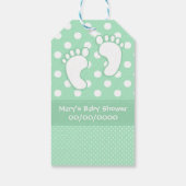 Étiquettes-cadeau Pointe Polka Pieds Bébé (Dos)