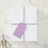 Étiquettes-cadeau Pointillés Classiques Blanc - Lilas Doux (Avec de la ficelle)