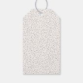 Étiquettes-cadeau Points beige élégants (Dos)