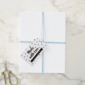 Étiquettes-cadeau Points Blancs et Noirs Faits avec Amour (With Twine)