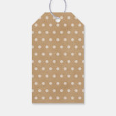 Étiquettes-cadeau Points blancs simples sur Faux Rustic Brown Kraft (Dos)