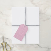 Étiquettes-cadeau Points classiques blancs - Rose clair (Avec de la ficelle)