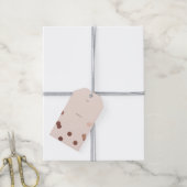 Étiquettes-cadeau Points de doré rose moderne (Avec de la ficelle)