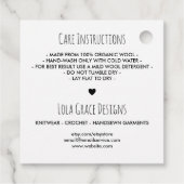 Étiquettes Cadeau Points Noir Blanc Fabriqués Avec Amour (Dos)