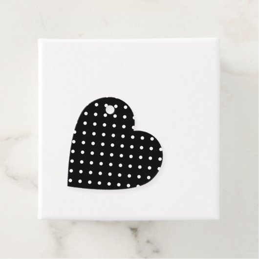 Étiquettes Cadeau Points noir et blanc (En situation)