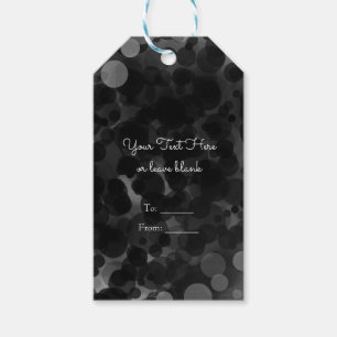 Étiquettes-cadeau Points noirs et blancs Favour de fête moderne chic