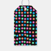 Étiquettes-cadeau Points Pastel Printemps sur Noir (Dos)