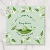 Étiquettes Cadeau Pois doux dans un Baby shower de pois (Devant)