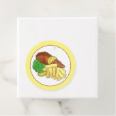 Étiquettes Cadeau Poisson et chips Pois British Pub Restaurant Resta (En situation)