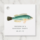 Étiquettes Cadeau Poisson vintage tropical (Devant)