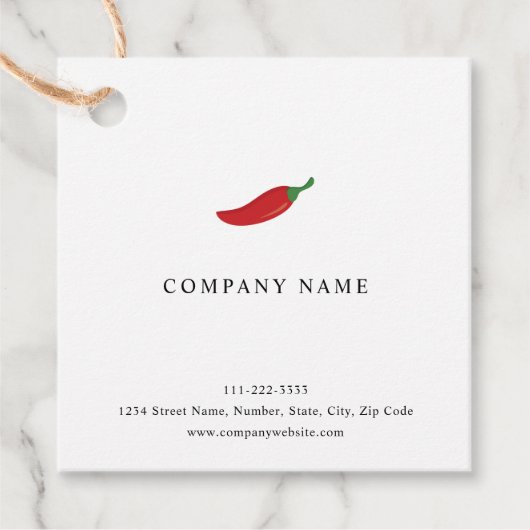 Étiquettes Cadeau Poivre rouge chili (Devant)