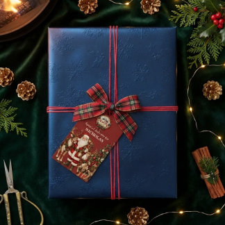 Étiquettes-cadeau Pôle Nord Renne du Père Noël Noël Nom Personnalisé