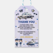 Étiquettes-cadeau Police Boy 1er anniversaire fête (Devant)