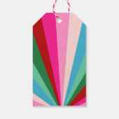 Étiquettes-cadeau Police Festive Rétro Couleurs arc-en-ciel Joyeux N (Dos)