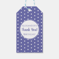Polka violet moderne Nom du point Anniversaire Fêt