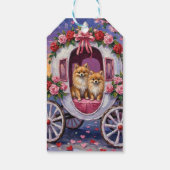 Étiquettes-cadeau Pomeranian Dog Valentine's Day  (Dos)