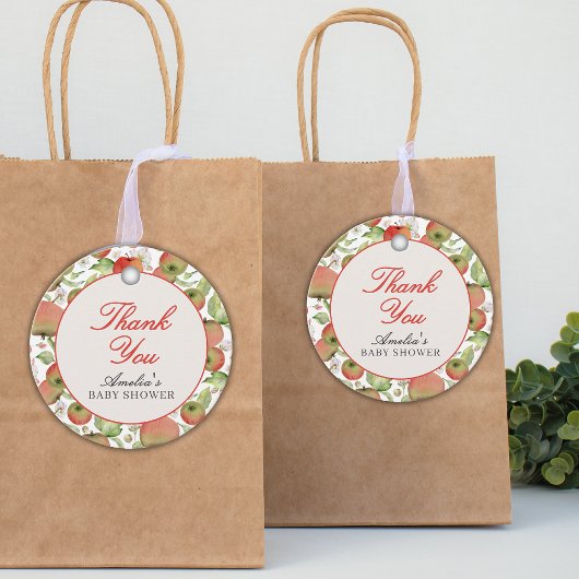 Étiquettes Cadeau Pomme De Notre Oeil Automne Baby shower D'Automne