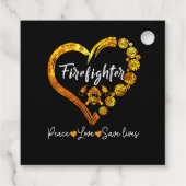 Étiquettes Cadeau Pompier Camion Arbre de Noël Hommes Femmes (Dos)