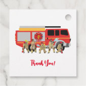 Étiquettes Cadeau Pompier Enfant Fête d'anniversaire Conception du t (Dos)