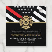Étiquettes Cadeau Pompier Pompier Service de retraite pompier (Dos)