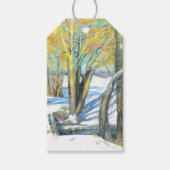 Étiquettes-cadeau pont en hiver (Devant)