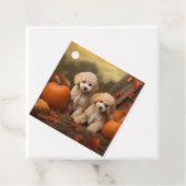 Étiquettes Cadeau Poodle Chiot Automne Citrouille délice (En situation)