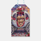 Étiquettes-cadeau Poodle Dog Valentine's Day  (Dos)