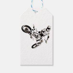 Étiquettes-cadeau Pop Art Motocross Motorcyle Sport
