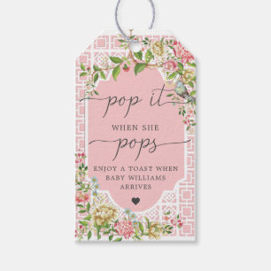 Étiquettes-cadeau Pop Chinoiserie Rose Quand Elle Pops Favoriser Tag