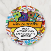 Étiquettes Cadeau POP Fête Baby Shower Sprinkle (Dos)