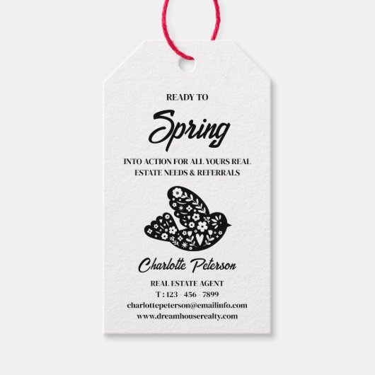 Étiquettes-cadeau Pop Immobilier Spring Unique Par (Devant)