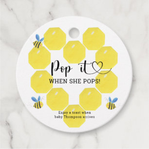 Étiquettes Cadeau Pop it abeille Quand elle éclate