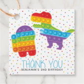 Étiquettes Cadeau Pop It Boy Anniversaire Merci (Devant)