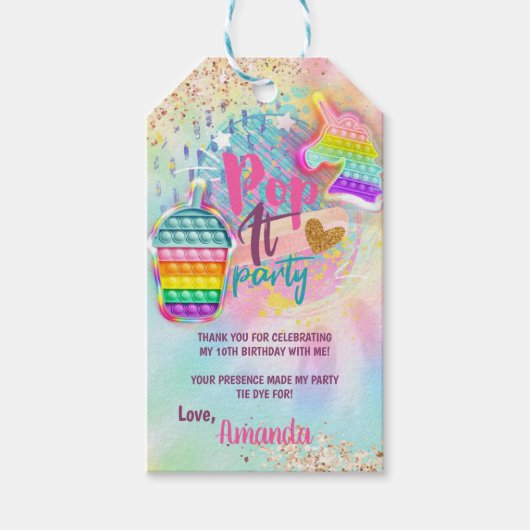 Étiquettes-cadeau Pop It Bubble Fidget Toy (Devant)