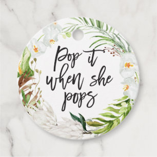 Étiquettes Cadeau Pop it quand elle fait une fête baby shower