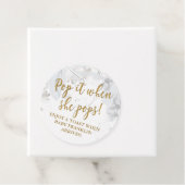 Étiquettes Cadeau Pop it quand elle pop Baby shower Floral moderne (En situation)