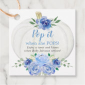 Étiquettes Cadeau Pop it quand elle pop citrouille bleu douche chute (Devant)