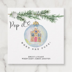 Étiquettes Cadeau Pop it when it pops - Branche d'hiver -