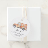 Étiquettes Cadeau Pop it when it pops - camion Citrouille - (En situation)
