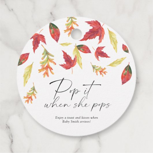 Étiquettes Cadeau Pop it when it pops - leaf fall - (Dos)
