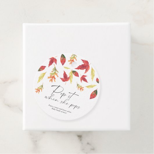 Étiquettes Cadeau Pop it when it pops - leaf fall - (En situation)