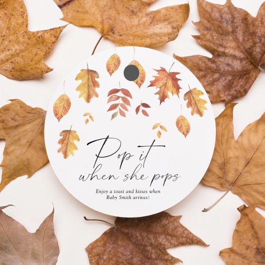 Étiquettes Cadeau Pop it when it pops - leaf fall -
