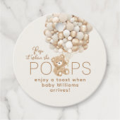 Étiquettes Cadeau Pop it When She Pops Baby shower neutre (Devant)