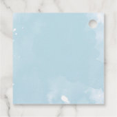 Étiquettes Cadeau Pop It When She Pops Blue Balloon Bow Green (Dos)